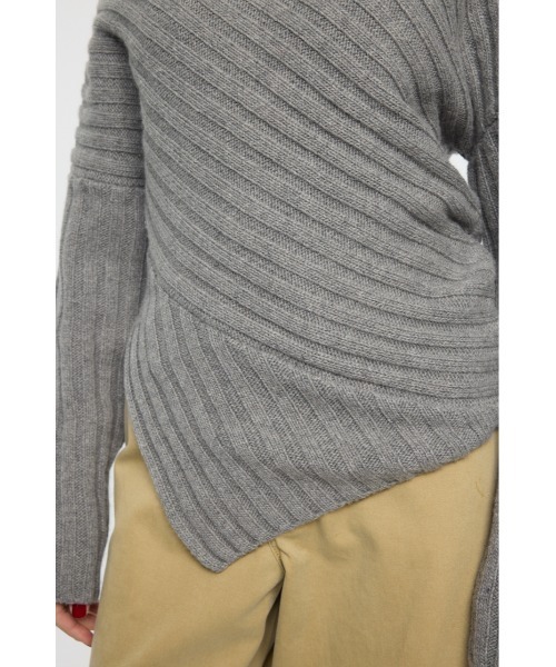 ASYMMETRY RIB ニット（ニット/セーター）｜MOUSSY（マウジー）の