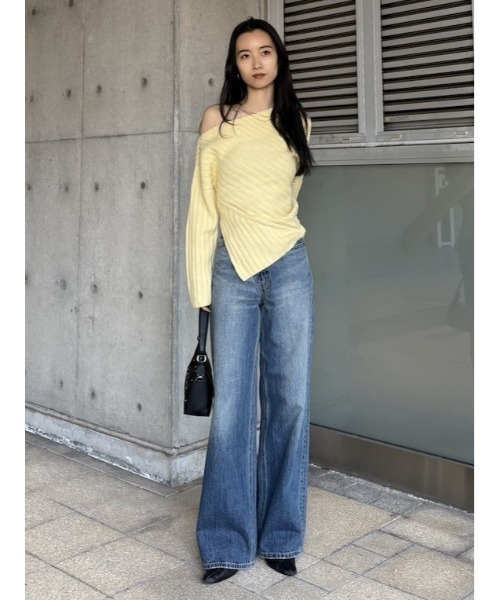 ASYMMETRY RIB ニット（ニット/セーター）｜MOUSSY（マウジー）の