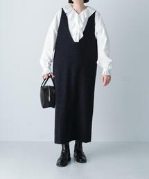 かぐれ | Vネックウールシャギーワンピース(ワンピース)