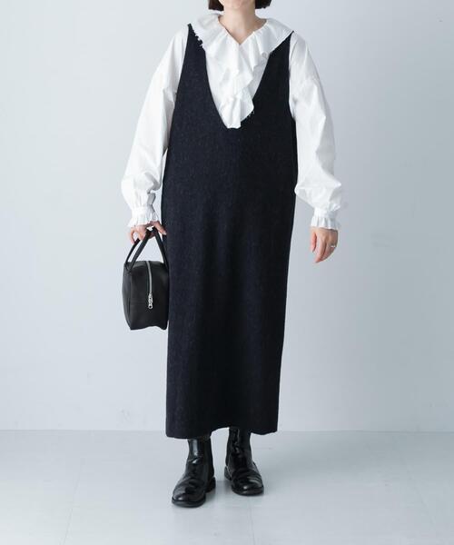 かぐれ（kagure）/Vネックウールシャギーワンピース セール】Vネックウールシャギーワンピース（ワンピース）｜かぐれ