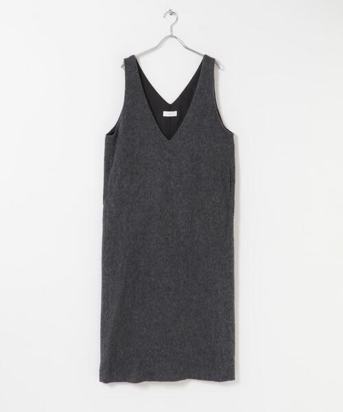 Vネックウールシャギーワンピース（ワンピース）｜かぐれ（カグレ）の