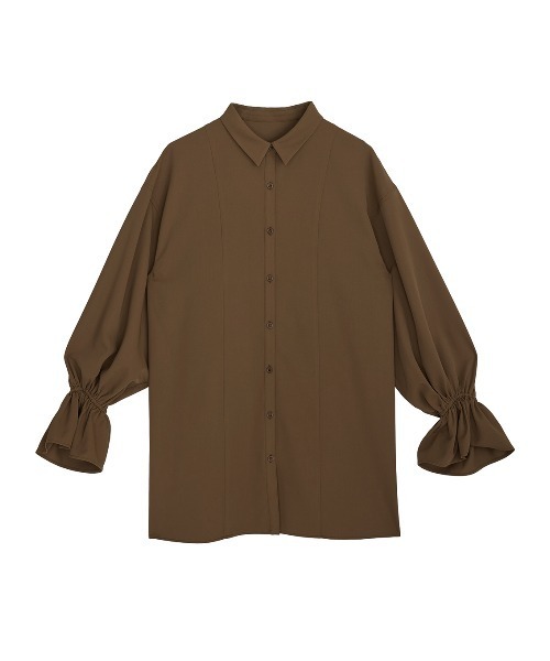 AMERI♡BACK HEARTDESIGNOVER BLOUSE/ブラウン BACK HEART DESIGN OVER BLOUSE（シャツ/ブラウス）｜Ameri（アメリ