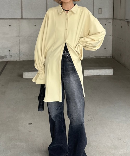 BACK HEART DESIGN OVER BLOUSE（シャツ/ブラウス）｜Ameri（アメリ