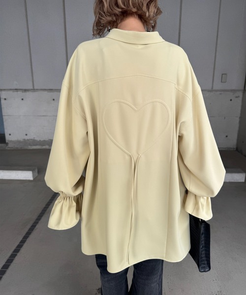 BACK HEART DESIGN OVER BLOUSE（シャツ/ブラウス）｜Ameri（アメリ
