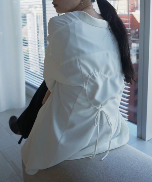 BACK HEART DESIGN OVER BLOUSE（シャツ/ブラウス）｜Ameri（アメリ