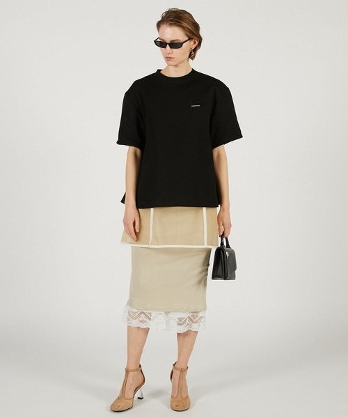 PRANK PROJECT(プランクプロジェクト)の「【2026Spring Pre-Order】ダブルレイヤーTシャツ / Double Layer T-Shirt(Tシャツ/カットソー・レディース・グレー/ブラック・FREE)」の15枚目の写真