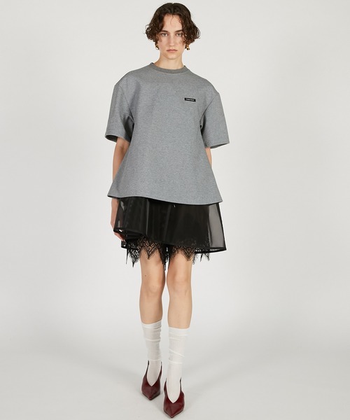 PRANK PROJECT(プランクプロジェクト)の「【2026Spring Pre-Order】ダブルレイヤーTシャツ / Double Layer T-Shirt(Tシャツ/カットソー・レディース・グレー/ブラック・FREE)」の18枚目の写真