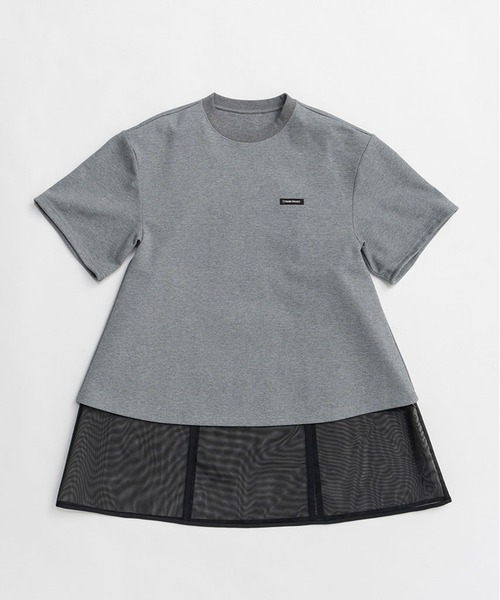 PRANK PROJECT(プランクプロジェクト)の「【2026Spring Pre-Order】ダブルレイヤーTシャツ / Double Layer T-Shirt(Tシャツ/カットソー・レディース・グレー/ブラック・FREE)」の4枚目の写真