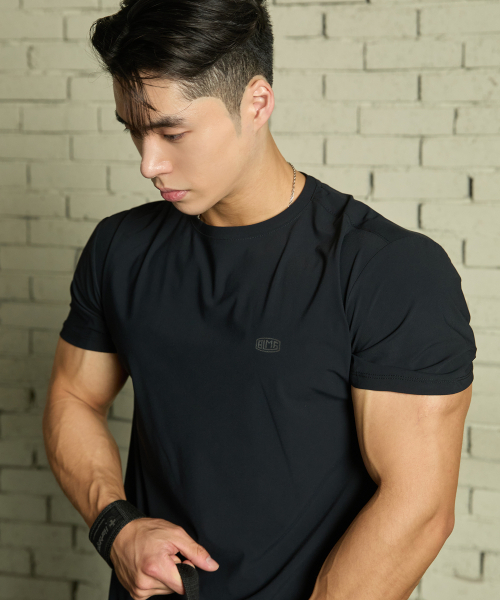 BLACK MONSTER FIT(ブラックモンスターフィット)の「トリコットトレーニングクーリングセットアップ (4カラー) / BM230720(Tシャツ/カットソー・レディース・ブラック/カーキ/ピンク/チャコール・SMALL/MEDIUM/LARGE/X-LARGE/2XL)」の6枚目の写真