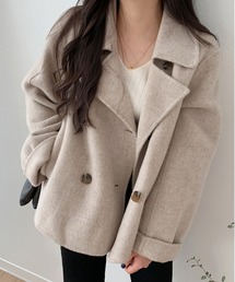 INASTUDIOS（イーナストゥディオス）の「ダブルブレスト コンパクトピーコート（ピーコート）」