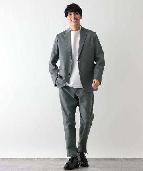 GLOBAL WORK(グローバルワーク)の「スマらくジャケット/601167(テーラードジャケット・メンズ・ライトグレー/ネイビー系9/ネイビー/チャコールグレー・SMALL/X-LARGE/LARGE/MEDIUM)」の8枚目の写真