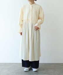 ●hightwist cotton gather sleeves ワンピース