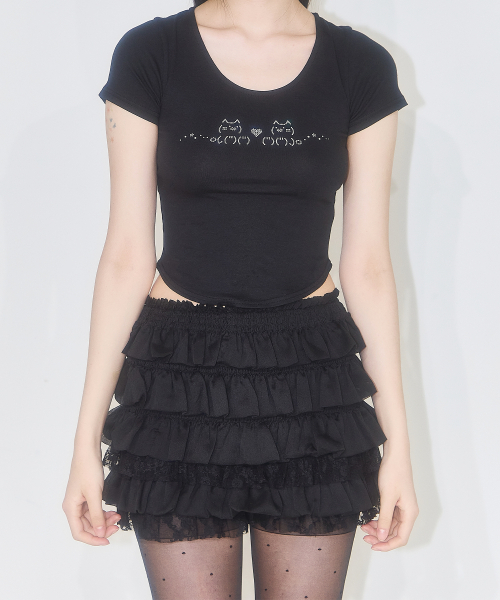 ILLIGO（イリゴ）の「カンカンフリルスカートパンツブラック（その他パンツ・レディース・その他・SMALL/MEDIUM）」の2枚目の写真