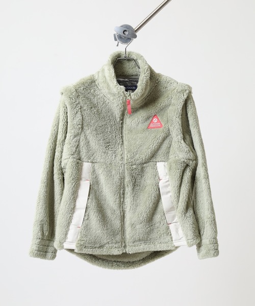 OUTDOOR PRODUCTS（アウトドアプロダクツ）の「UV裏アルミ袖取外し2WAYフリースジャケット（その他アウター・レディース・マルチ/ブラック系その他/キャメル/ミント/ラベンダー・L/LL/M/3L）」の8枚目の写真