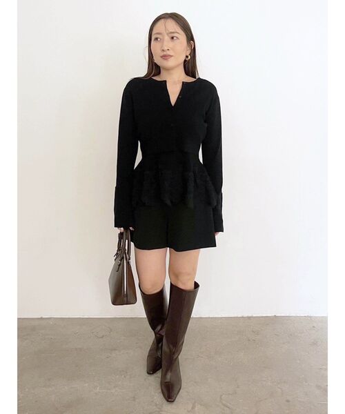 LAGUNAMOON（ラグナムーン）の「レースペプラムニットアンサンブル（ニット/セーター・レディース・ライトブルー/ブラック/アイボリー・FREE）」の18枚目の写真