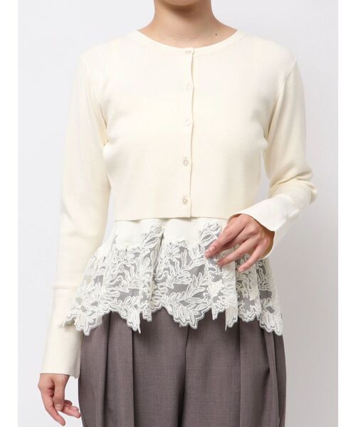 【新品】ラグナムーン　レースペプラムニットアンサンブル レースペプラムニットアンサンブル 春服（ニット/セーター