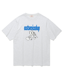 Fishing Robo Half T - Melange White