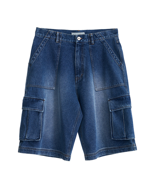 FROM ARLES(フロムアルル)の「6部カーゴデニムハーフパンツ / ブルー(その他パンツ・メンズ・ブルー・M/L)」の6枚目の写真