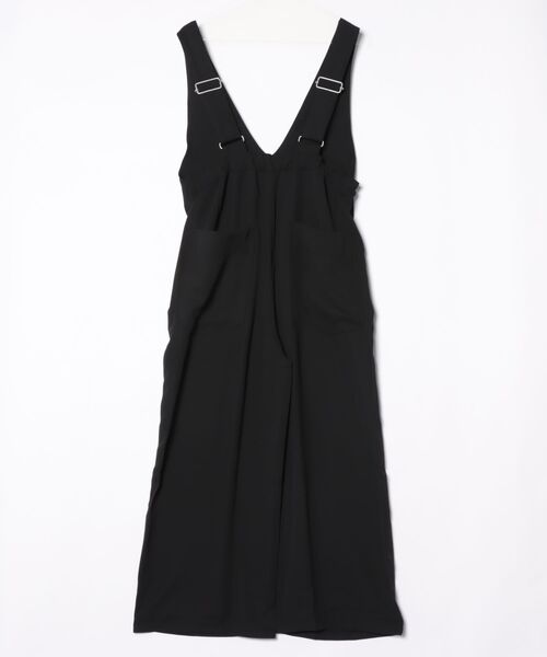 MUUNAA(ムウナ)の「ポリエステルツイルサロペットパンツ(サロペット/オーバーオール・レディース・ベージュ/ブラック・F)」の3枚目の写真