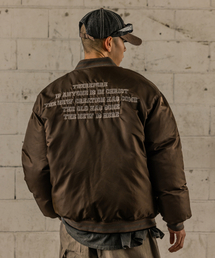 BURNING CAPONE（バーニングカポネ）の「BC VTG バーシティパディング チャコールブラウン（ダウンジャケット/コート）」