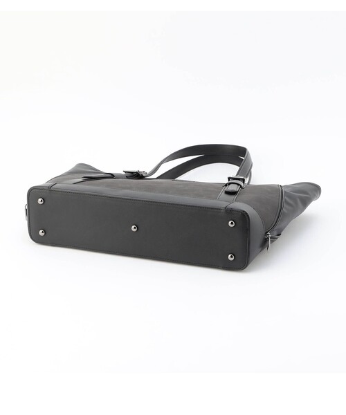 HIDEAWAYS NICOLE（ハイダウェイニコル）の「サイドジップトートバッグ（トートバッグ・メンズ・ブラック/ホワイト・FREE）」の5枚目の写真