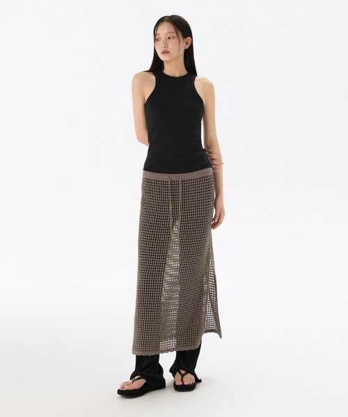 MUSINSA STANDARD WOMAN（ムシンサスタンダードウーマン）の「ウィメンズネットロングスカート[トープ]（スカート・レディース・その他・S/M）」の3枚目の写真