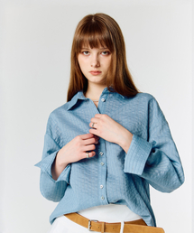 L15 STRIPE OVER SHIRTS(BLUE)