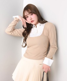 one after another NICE CLAUP | レイヤードドッキングトップス(Tシャツ/カットソー)