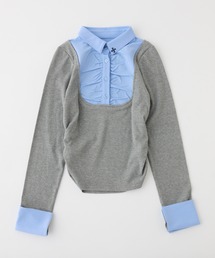 one after another NICE CLAUP | レイヤードドッキングトップス(Tシャツ/カットソー)