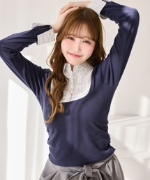 one after another NICE CLAUP | レイヤードドッキングトップス(Tシャツ/カットソー)
