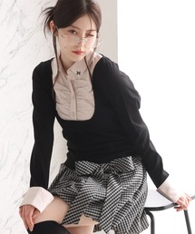 one after another NICE CLAUP | レイヤードドッキングトップス(Tシャツ/カットソー)