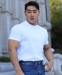 BOASTFIT（ボストピット）の「マッスルフィット 10番手ヘビーコットン半袖Tシャツ ホワイト（Tシャツ/カットソー）」