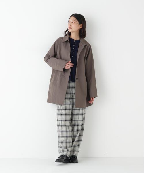 human woman(ヒューマンウーマン)の「◆【弱撥水素材】タフタステンカラーコート(ステンカラーコート・レディース・グレー系その他/ベージュ系その他2・MEDIUM)」の5枚目の写真