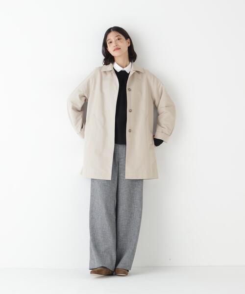 human woman(ヒューマンウーマン)の「◆【弱撥水素材】タフタステンカラーコート(ステンカラーコート・レディース・グレー系その他/ベージュ系その他2・MEDIUM)」の11枚目の写真