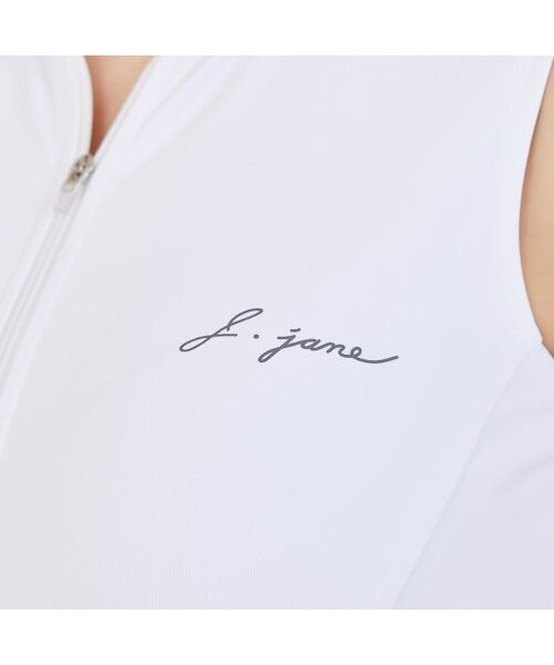 J.JANE(ジェイジェーン)の「前ジッパーダブルフレアワンピース (ホワイト)(ワンピース・レディース・ホワイト・M/S/XS)」の4枚目の写真