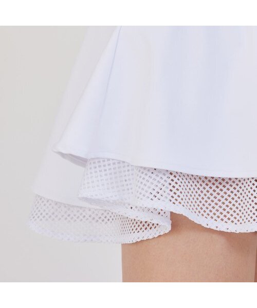 J.JANE(ジェイジェーン)の「前ジッパーダブルフレアワンピース (ホワイト)(ワンピース・レディース・ホワイト・M/S/XS)」の5枚目の写真