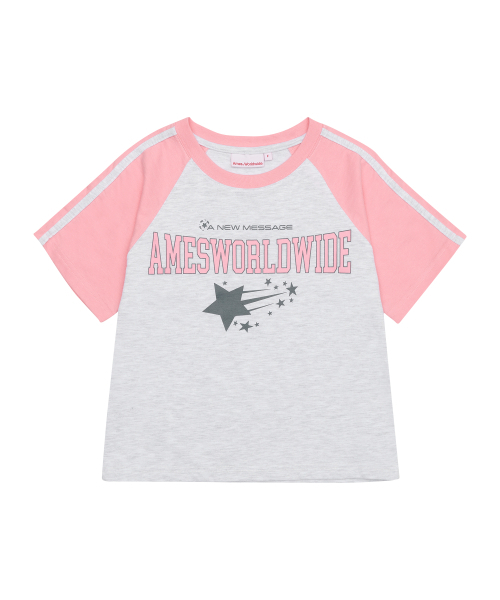 AMESWORLDWIDE(アメスワールドワイド)の「STAR LOGO RAGLAN TEE GREY(Tシャツ/カットソー・レディース・その他・FREE)」の4枚目の写真