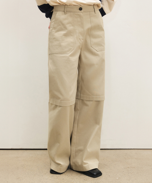 CITYBREEZE（シティブリーズ）の「コットンパティグパンツ_KHAKI BEIGE（デニムパンツ・レディース・その他・S/M）」の3枚目の写真