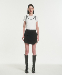 LAYERED SLIM T-SHIRT [WHITE]