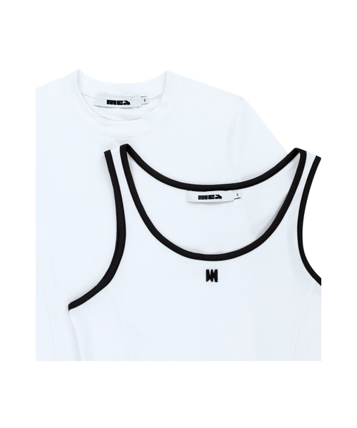 MEA（メア）の「LAYERED SLIM T-SHIRT [WHITE]（Tシャツ/カットソー・レディース・ホワイト・FREE）」の5枚目の写真