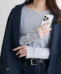 DISCOAT | リブ袖口ボタンロングスリーブ《WEB限定カラーあり》(Tシャツ/カットソー)