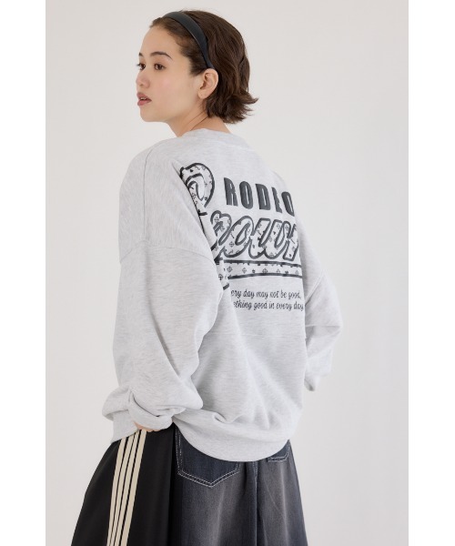 RODEO CROWNS WIDE BOWL（ロデオクラウンズワイドボウル）の「モノグラムロゴスウェット（スウェット・レディース・ブルー/ブラック/グレー×ホワイト/ピンク・MEDIUM/LARGE）」の5枚目の写真