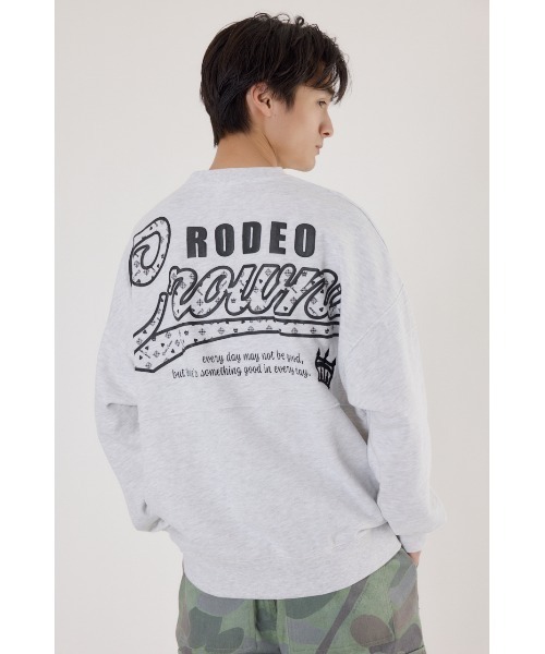 RODEO CROWNS WIDE BOWL（ロデオクラウンズワイドボウル）の「モノグラムロゴスウェット（スウェット・レディース・ブルー/ブラック/グレー×ホワイト/ピンク・MEDIUM/LARGE）」の12枚目の写真