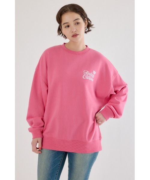 RODEO CROWNS WIDE BOWL（ロデオクラウンズワイドボウル）の「モノグラムロゴスウェット（スウェット・レディース・ブルー/ブラック/グレー×ホワイト/ピンク・MEDIUM/LARGE）」の16枚目の写真