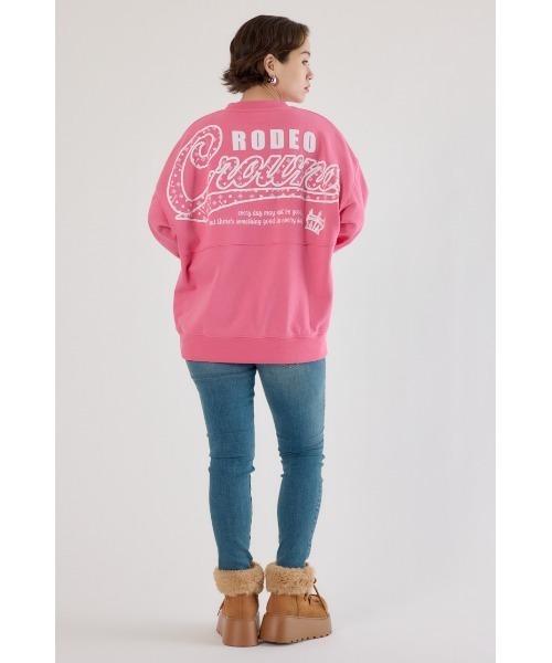 RODEO CROWNS WIDE BOWL（ロデオクラウンズワイドボウル）の「モノグラムロゴスウェット（スウェット・レディース・ブルー/ブラック/グレー×ホワイト/ピンク・MEDIUM/LARGE）」の19枚目の写真