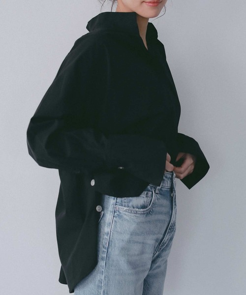 AJUGA.（アジュガ）の「サイドボタン付き スキッパーシャツ【セレモニー/オケージョン】（シャツ/ブラウス・レディース・オフホワイト/ライトブルー/ブラック・FREE）」の16枚目の写真