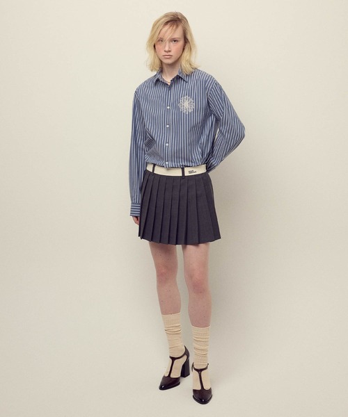 Mardi Mercredi（マルディメクルディ）の「COTTON SHIRT STRIPE / コットン シャツ ストライプ（シャツ/ブラウス・レディース・ネイビー/ブルー・FREE）」の8枚目の写真