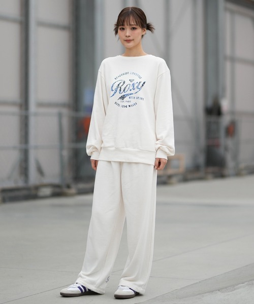 ROXY/ロキシー ロングパンツ スウェットパンツ ドローコード付き 裏毛