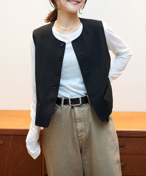 OUTDOOR PRODUCTS（アウトドアプロダクツ）の「WEB・横浜店限定カラーありORDINARY コンパクトベスト（その他アウター・レディース・ベージュ/ブラック/チャコールグレー・FREE）」の21枚目の写真