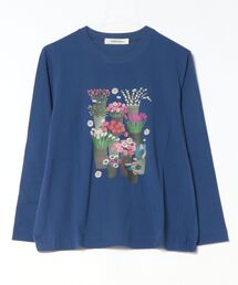 SUPER HAKKA | SUPER　HAKKA×マツモトヨーコ　「春がたくさん」プリント＋刺繍カットソー(Tシャツ/カットソー)